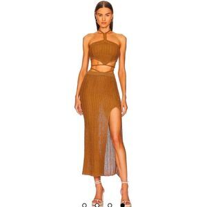 NWT REVOLVE Sylvan Maxi Skirt in Dark Sand Michael Costello